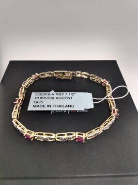 nwt ruby/diamond bracelet, 7.5